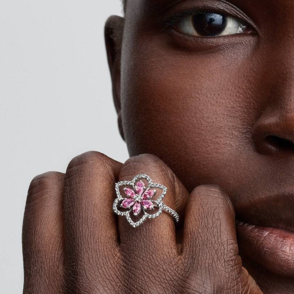 Anello Cocktail Doppio Fiore