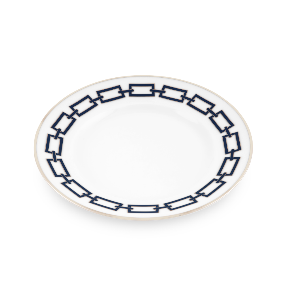 Richard Ginori - Piatto Catene - Blu Zaffiro - Platino
