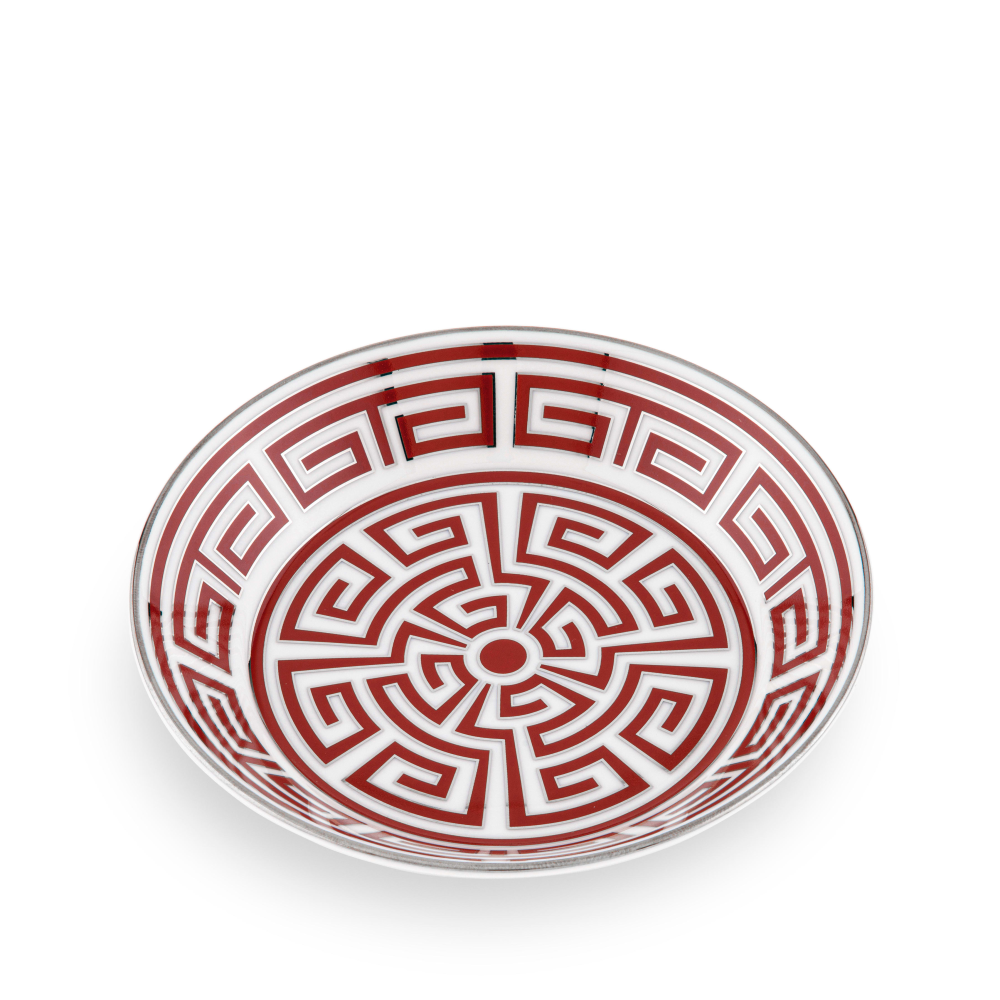 Richard Ginori - Piatto Da Tè Labirinto - Rosso Scarlatto