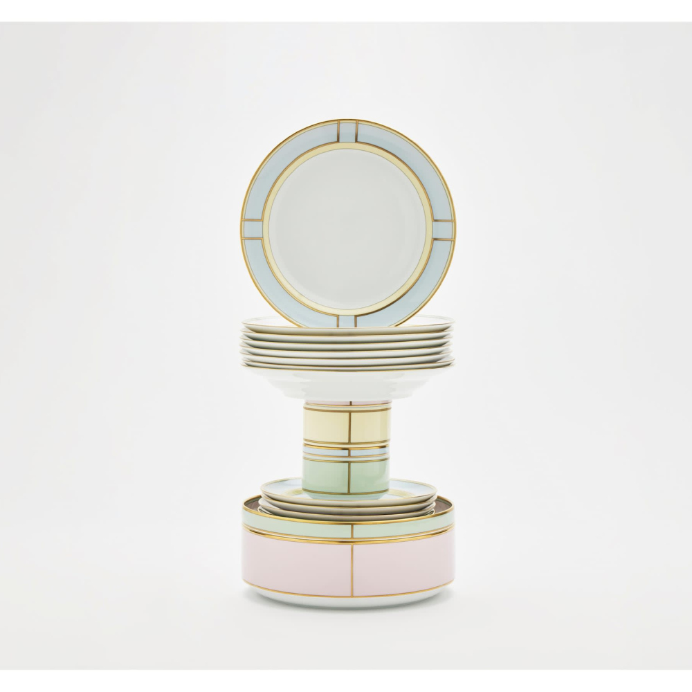 Richard Ginori - Piatto Da Dessert - Celeste E Oro