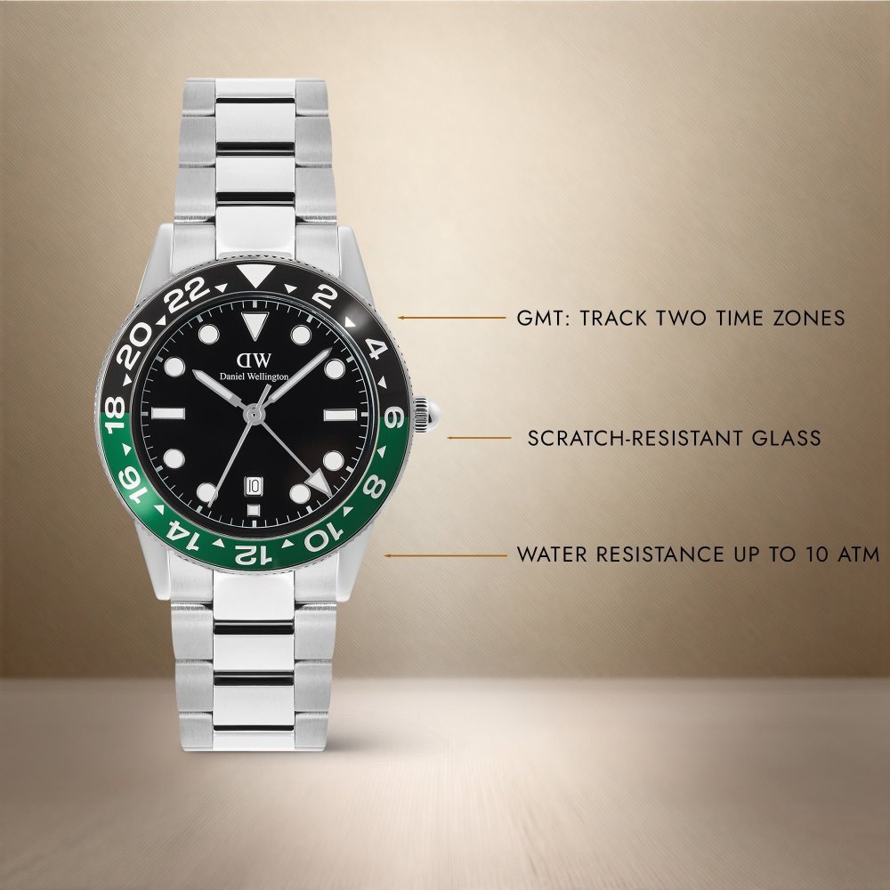 Daniel Wellington - Iconico Gmt Link - Nero Verde