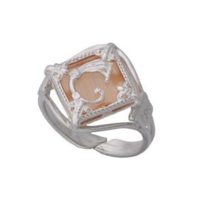 Spadafora - Anello Rhombus - Argento - Arancio