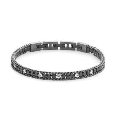 4Us Cesare Paciotti - Bracciale Uomo - Acciaio - Zirconi