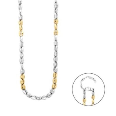 4Us Cesare Paciotti - Collana Catena - Acciaio Lucido