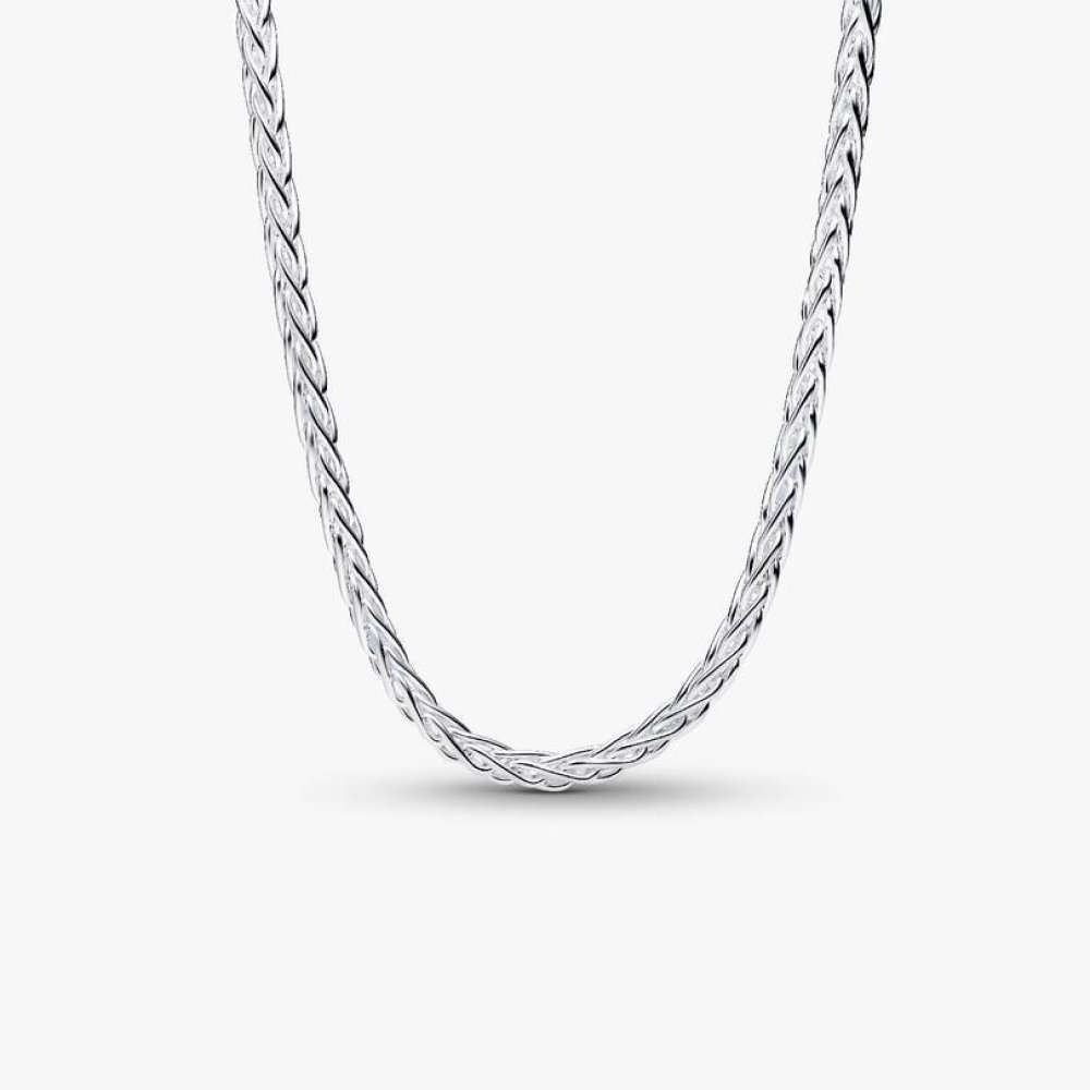 Collana Maglia Coda di Volpe con Chiusura Pavè