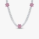 Collana Choker Fiori Rosa