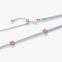 Collana Choker Fiori Rosa