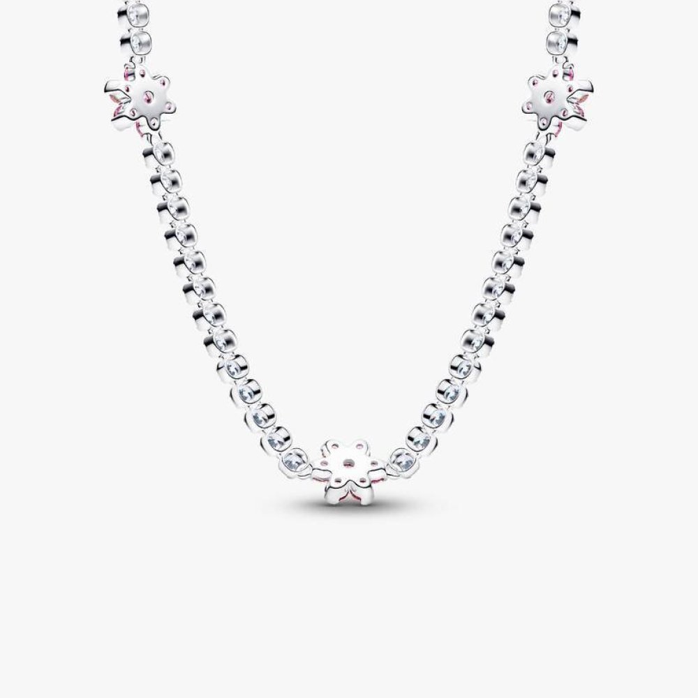 Collana Choker Fiori Rosa