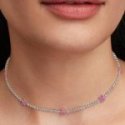 Collana Choker Fiori Rosa