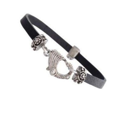 Spadafora - Bracciale Pelle - Drago - Artigianale