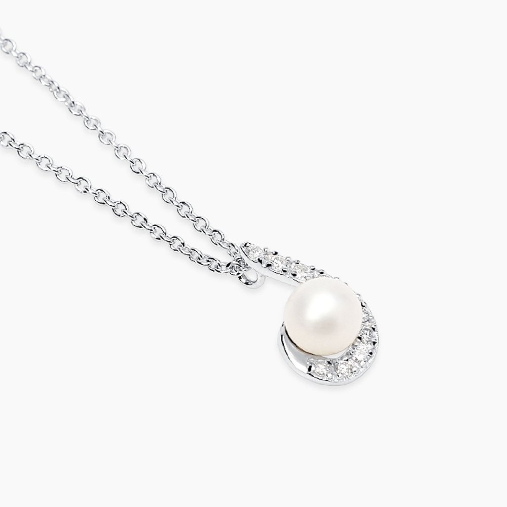 Mabina - Girocollo In Argento - Perle - Diamanti