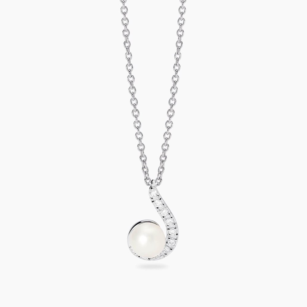 Mabina - Girocollo In Argento - Perle - Diamanti