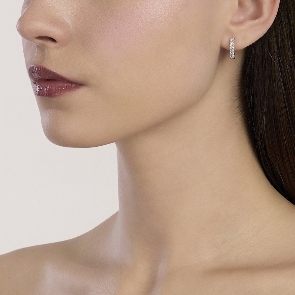 Mabina - Orecchini In Argento 925 - Diamanti Lab Grown