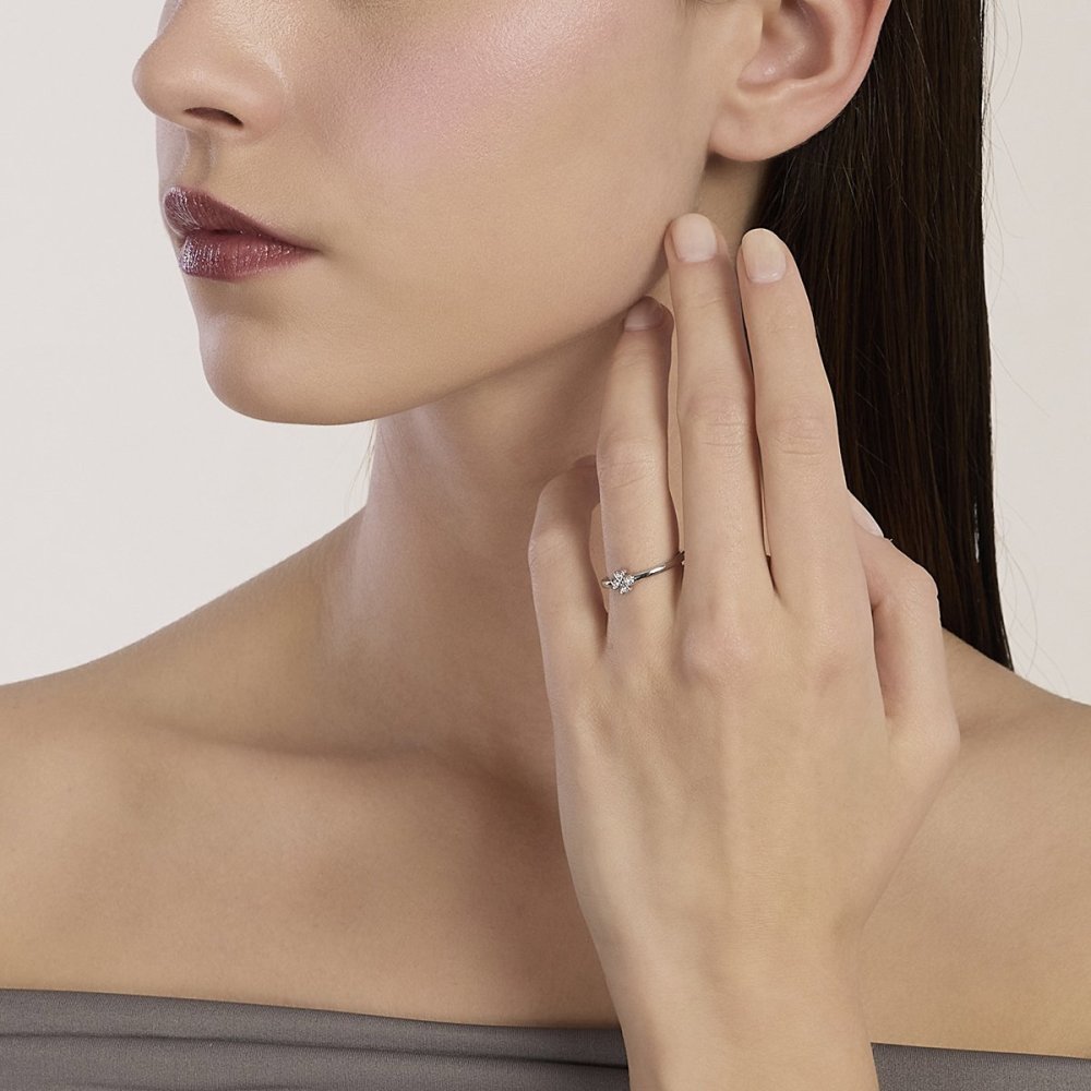 Mabina - Anello Argento 925 - Diamanti Lab Grown