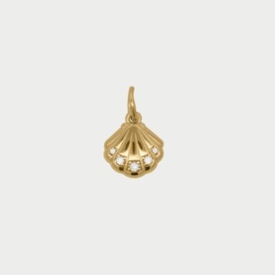 Rue Des Mille - Charm Conchiglia - Zirconi - Oro 18Kt