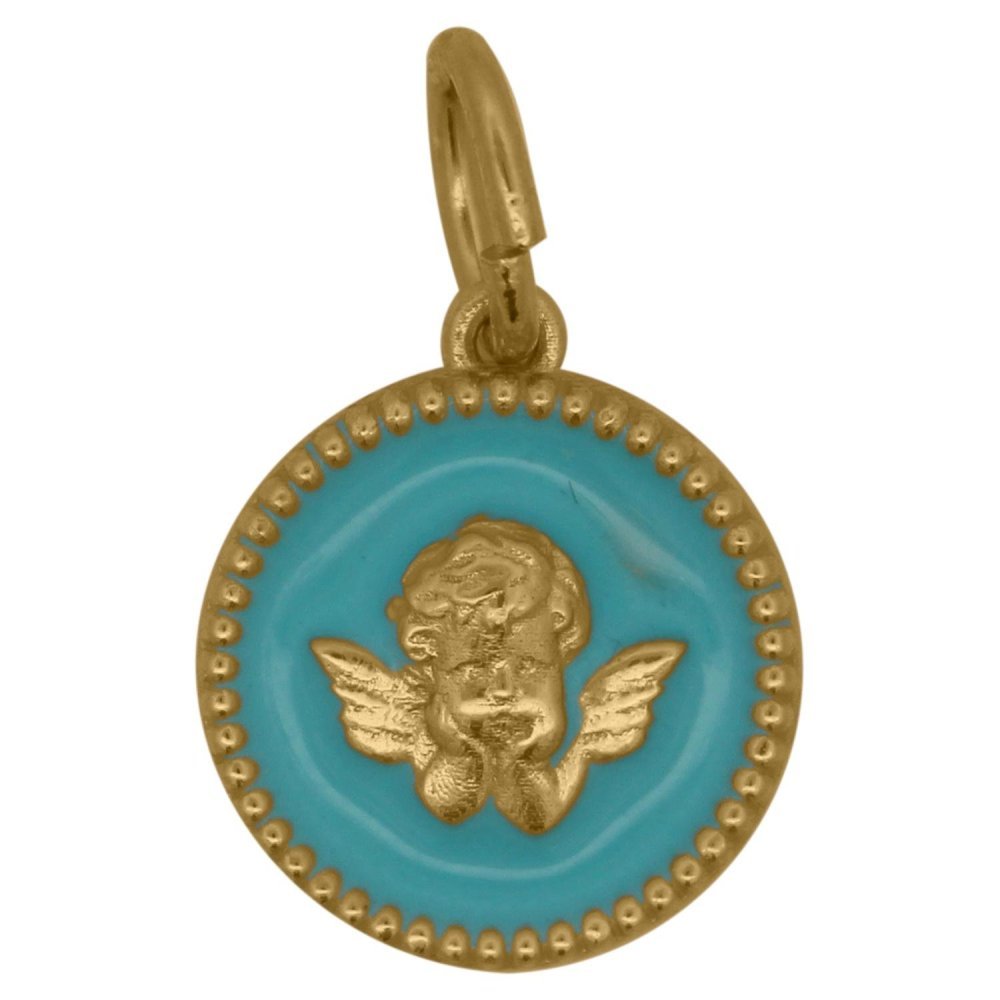 Rue Des Mille - Charm Angelo Azzurro - Smalto - Argento