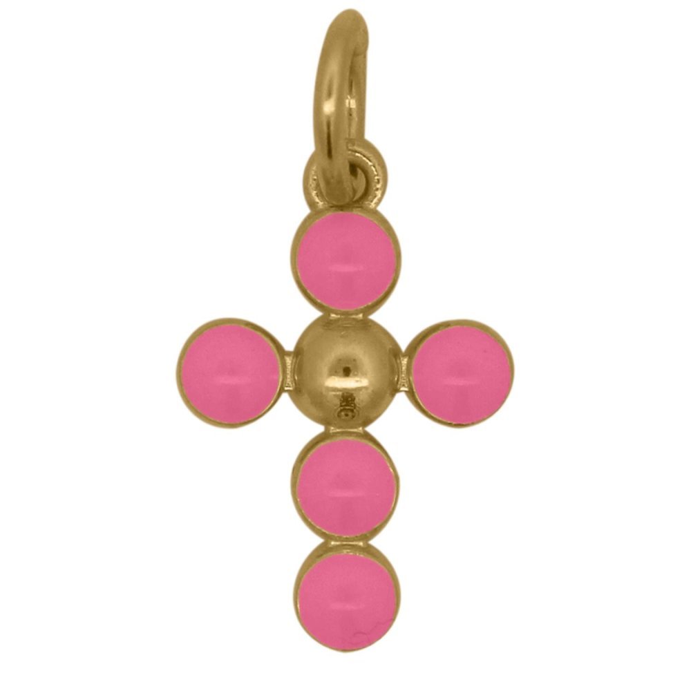 Rue Des Mille - Charm Croce Pallini - Smalto Rosa
