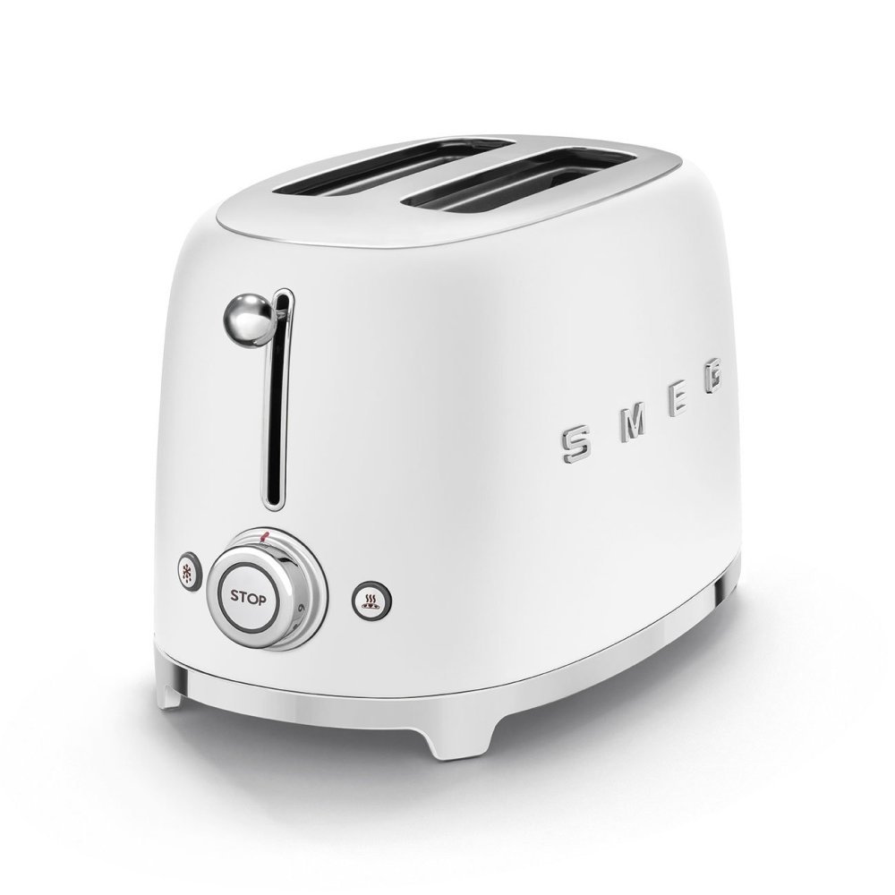 Smeg - Tostapane Bianco 2 Fette - Opaco - 50'S Style