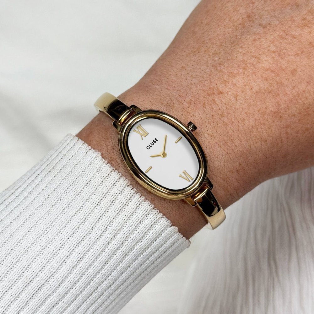 Cluse - L'Ovale Modell - Oro - Bianco