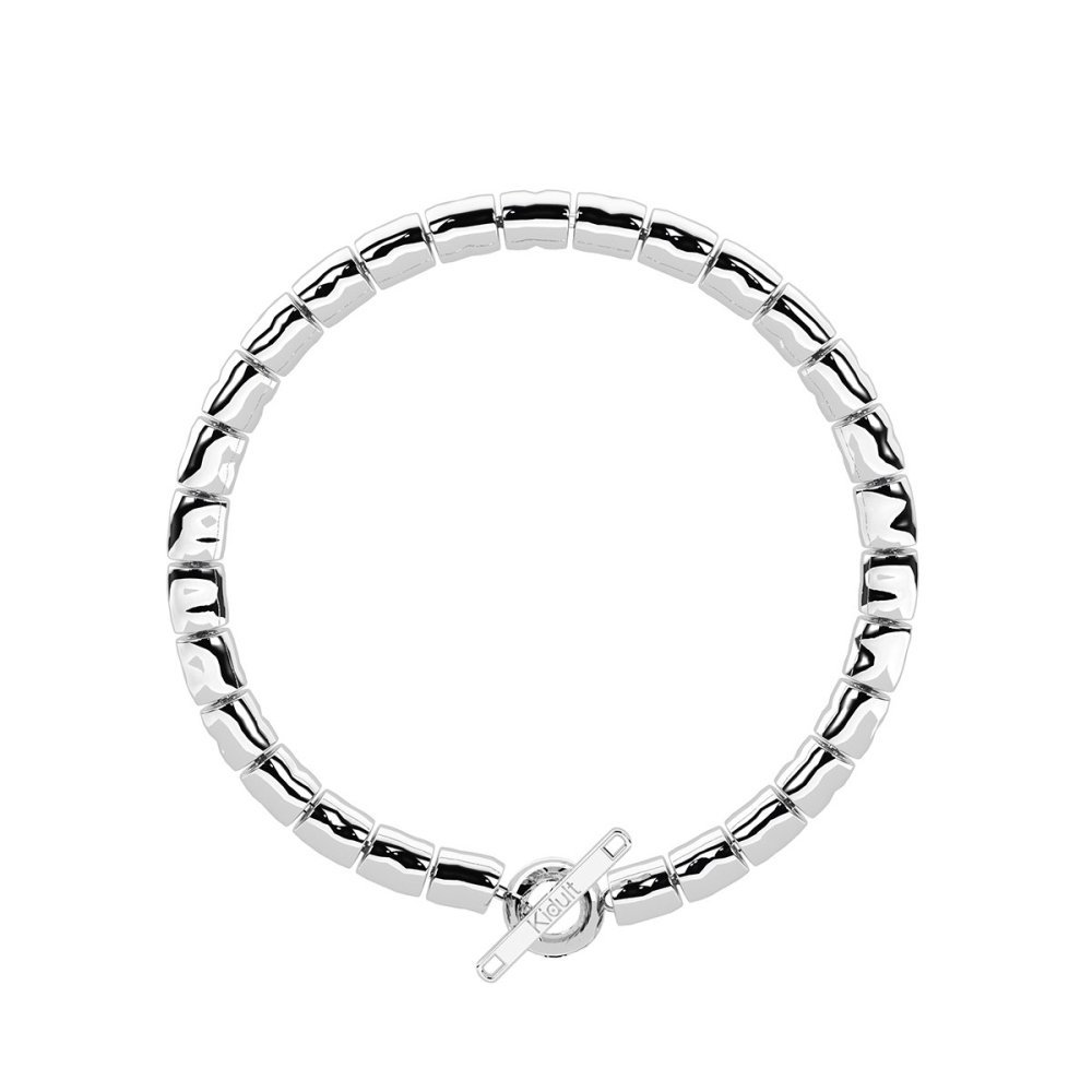 Kidult - Bracciale In Acciaio 316L - Cilindri Martellati