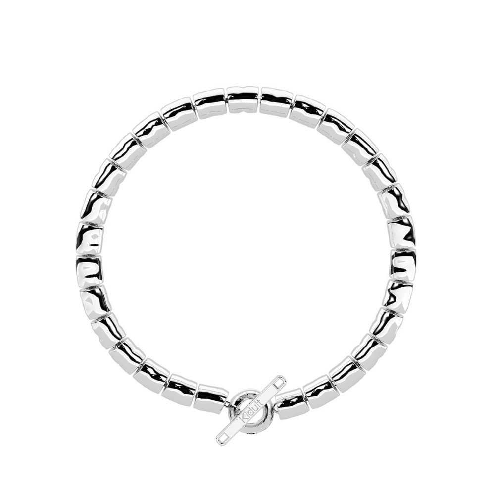 Kidult - Bracciale In Acciaio 316L - Cilindri Martellati