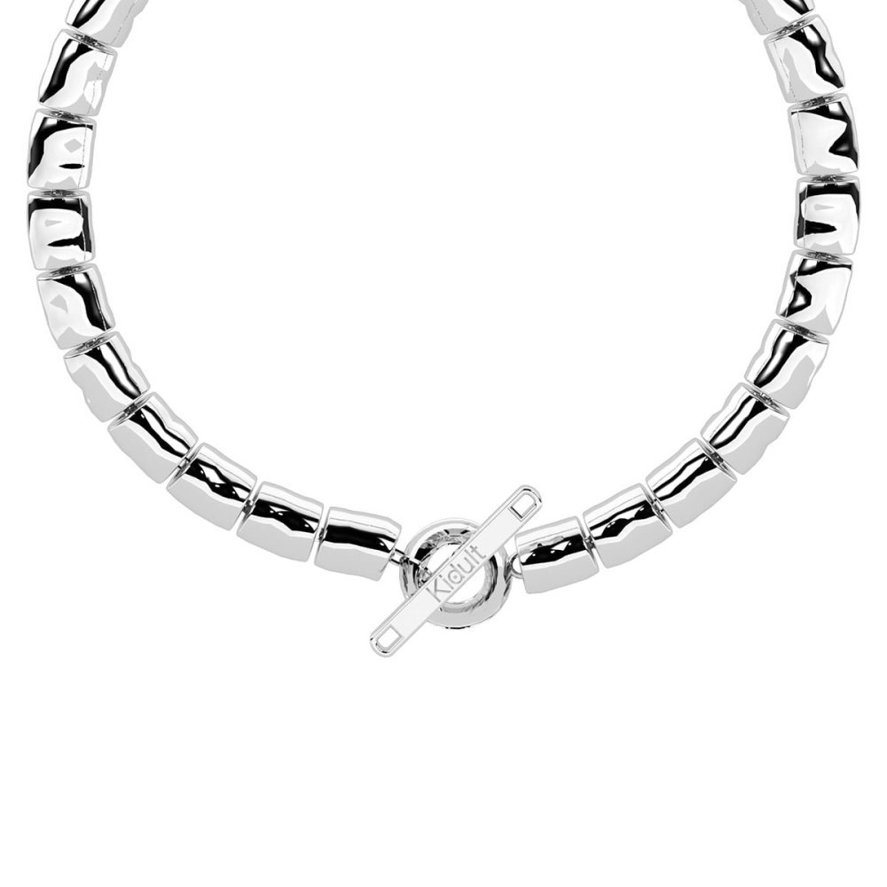 Kidult - Bracciale In Acciaio 316L - Cilindri Martellati
