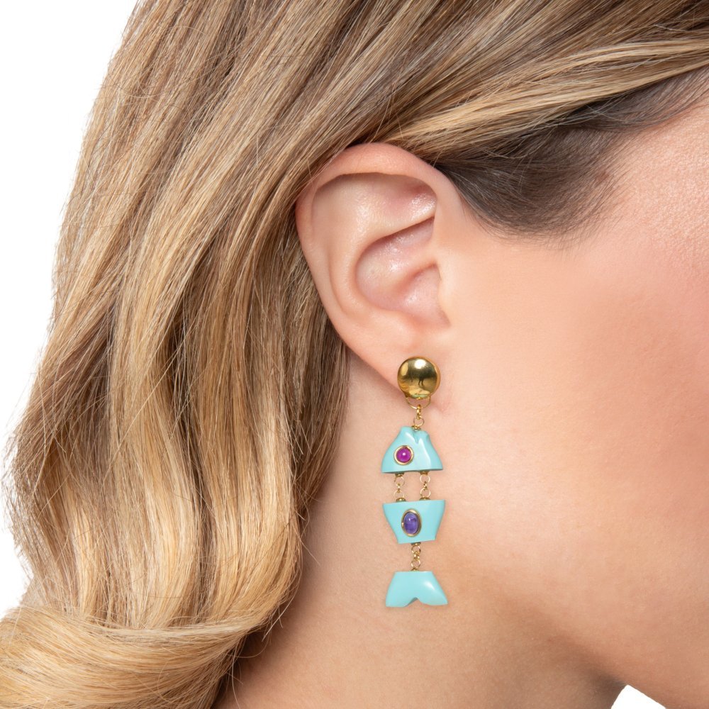 Nivy - Orecchini Selma - Turchese - Ametista