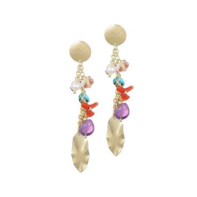 Nivy - Orecchini Aylen - Corallo - Argento