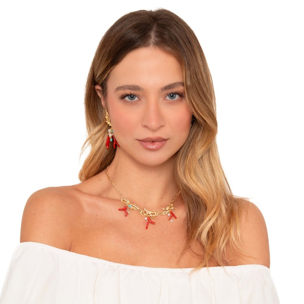 Nivy - Collana Yasira - Argento 925 - Corallo Rosso