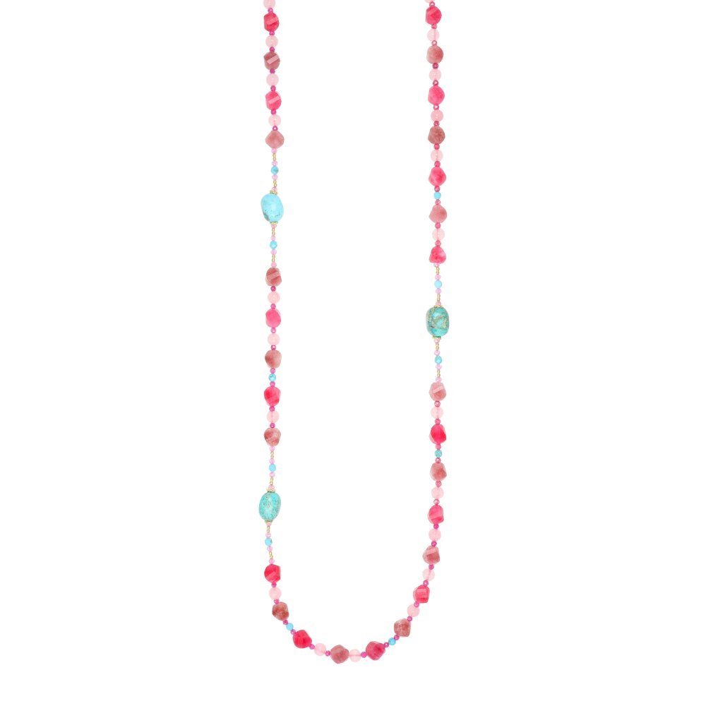 Collana Lunga Quarzo Rosa E Aulite - Nivy Essence 9