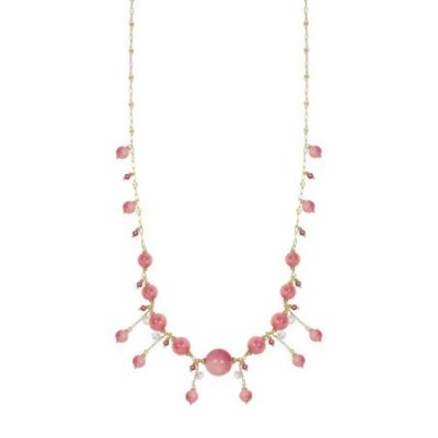 Nivy - Collana Quarzo Fragola - Argento Dorato