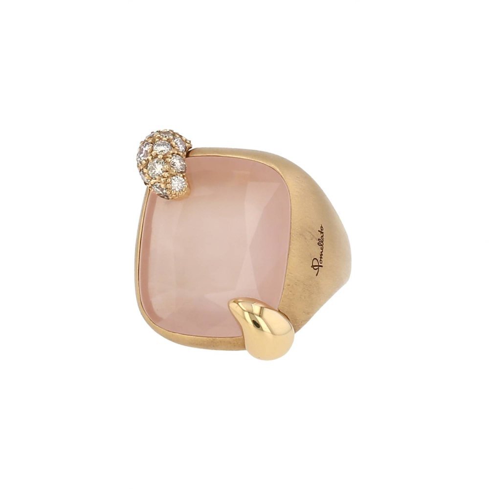 Anello Pomellato Capri In Oro Rosa Con Quarzo Rosa