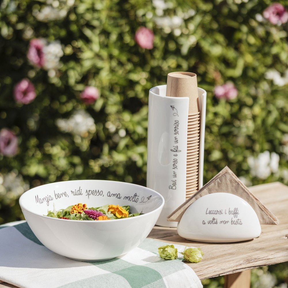 La Porcellana Bianca - Portatovaglioli - Porcellana - 13X6 Cm