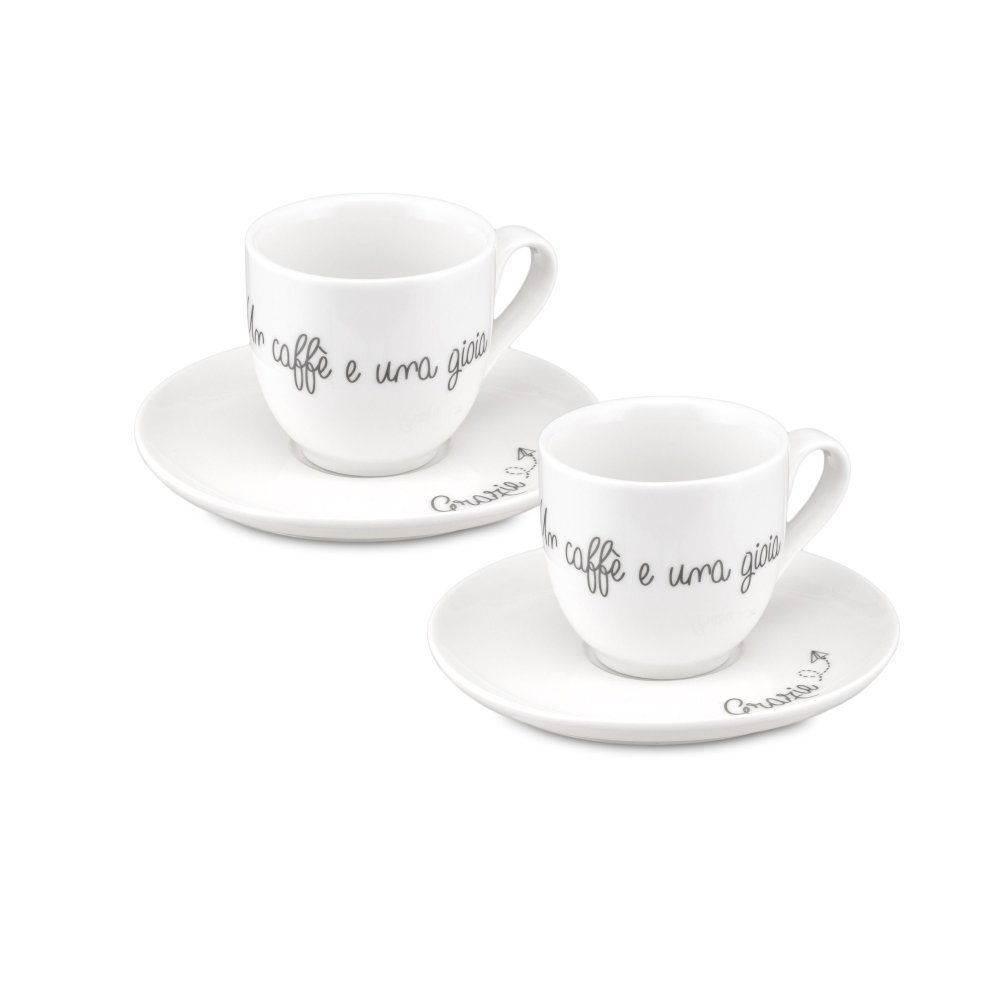 Set 2 Tazzine Caffè Porcellana 80 Ml - La Porcellana Bianca