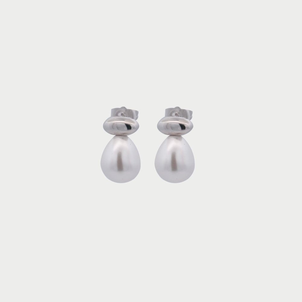 Coppia Di Orecchini Ellisse Pearl Halo - Rue Des Mille