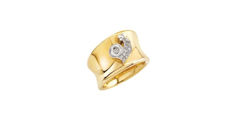 Anello Logo Chantecler - Anello In Oro Giallo 9Kt - Chantecler