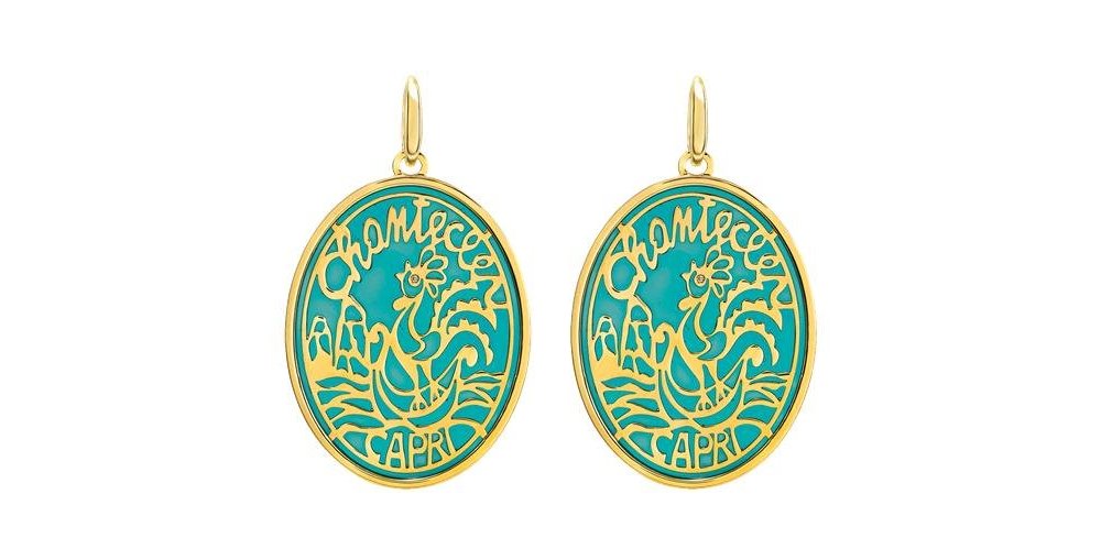 Orecchini Logo Chantecler - Oro E Diamante - Chantecler