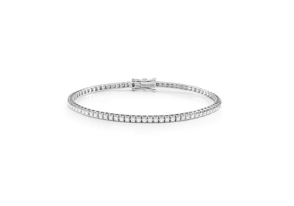 Bracciale Tennis In Oro Bianco Con Diamante - Damiani