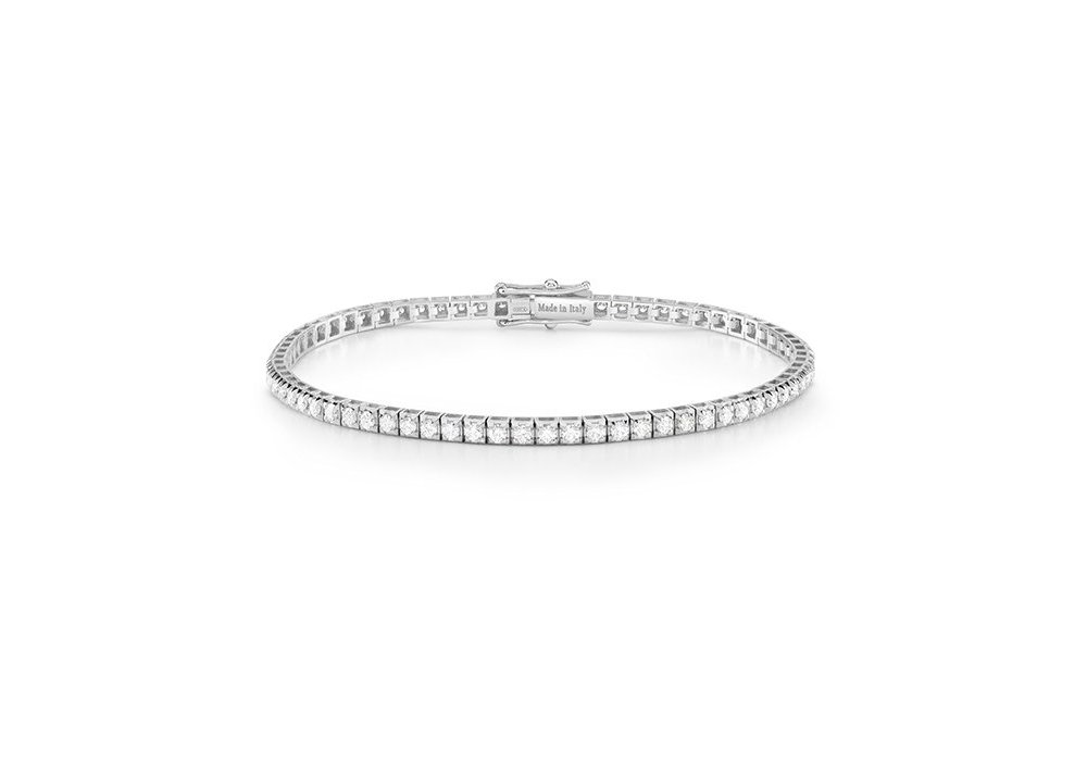 Bracciale Tennis In Oro Bianco Con Diamante - Damiani