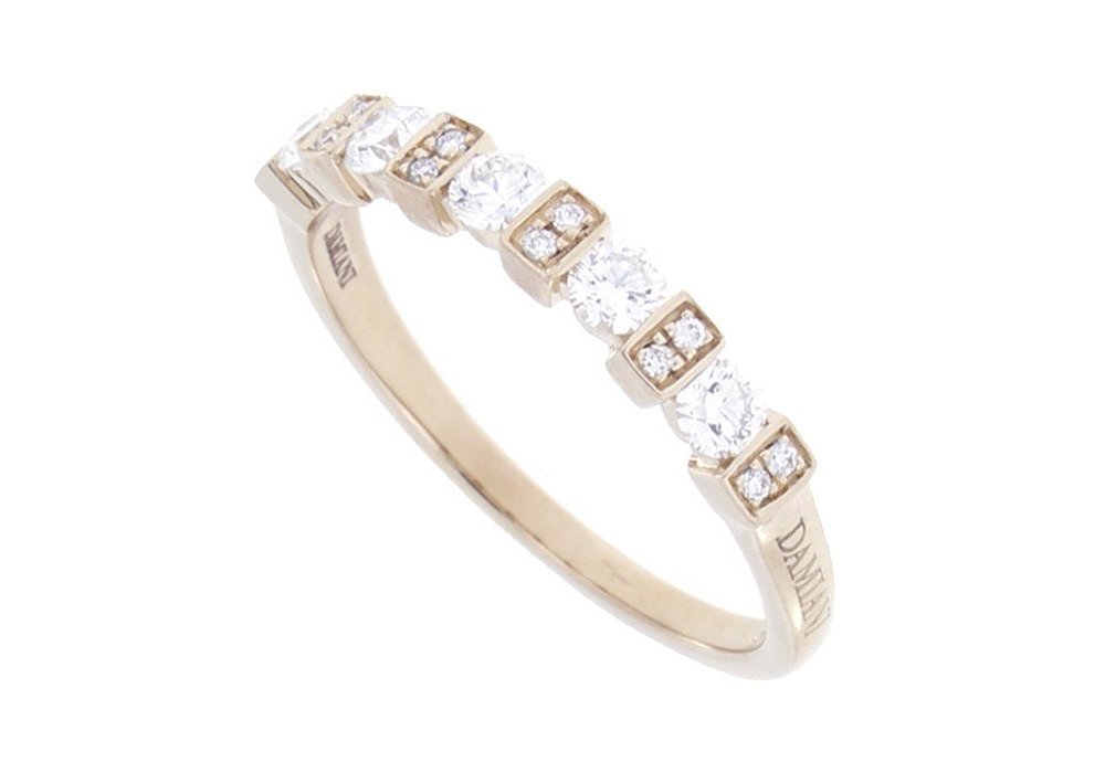 Veretta In Oro Rosa Con Diamante - Belle Epoque Bridal - Damiani