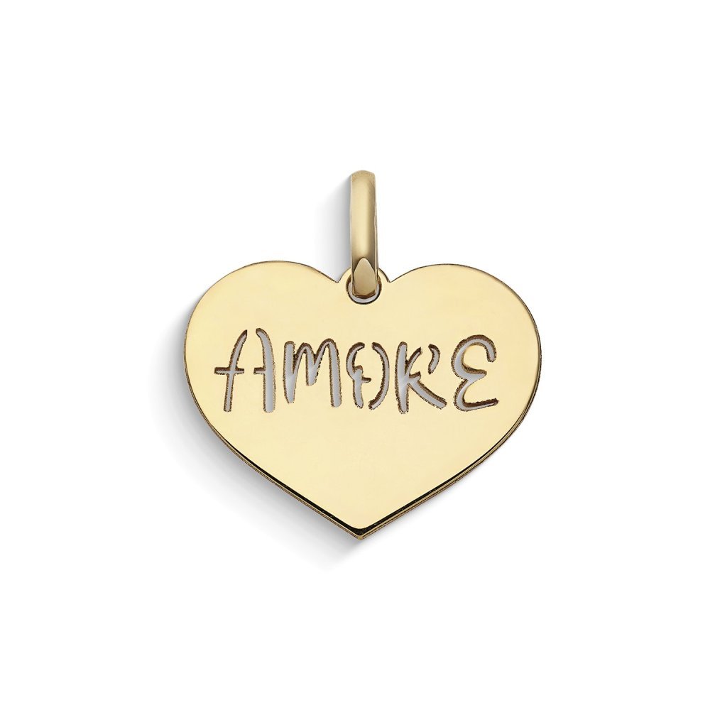 Ciondolo Amore A Cuore In Oro Giallo 375‰ - Comete Gioielli