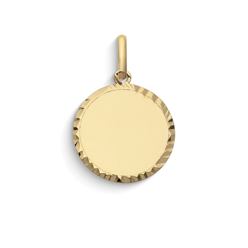 Ciondolo Rotondo Personalizzabile In Oro Giallo 375‰ - Comete Gioielli