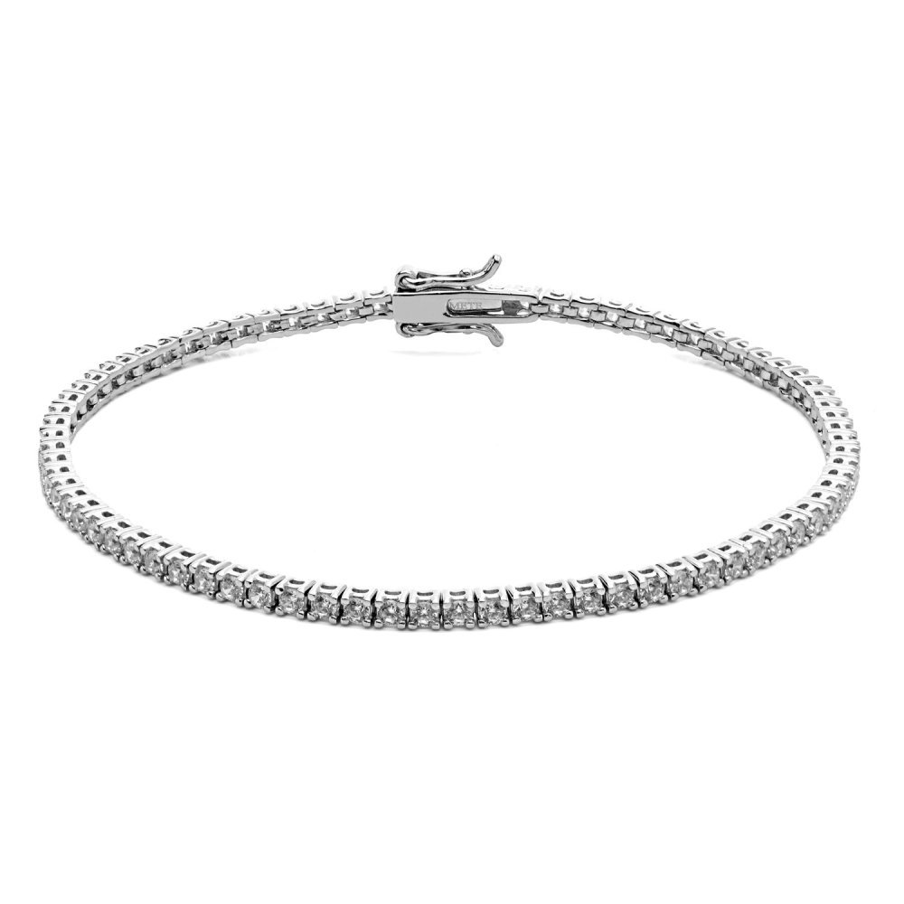 Bracciale Tennis In Argento Con Zirconi Bianchi - Comete Gioielli