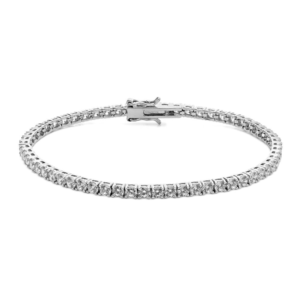 Bracciale Tennis In Argento 925‰ E Zirconi Bianchi - Comete Gioielli