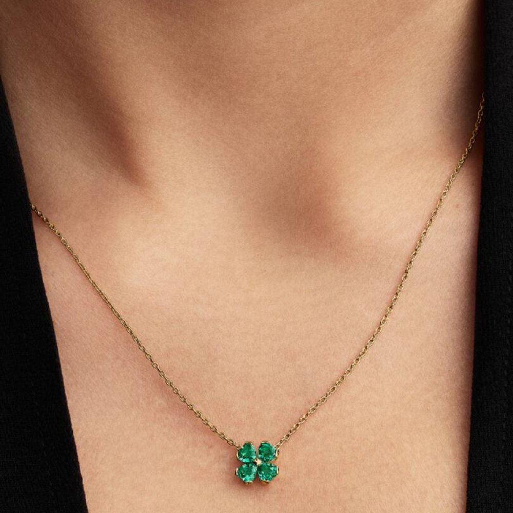 Collana Quadrifoglio Verde