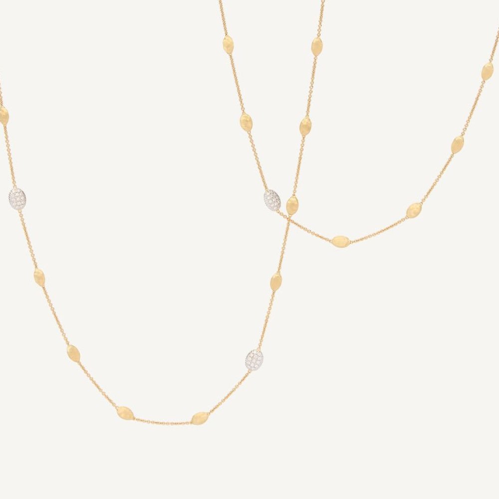 Marco Bicego - Sautoir Con Ovaline - Oro Giallo - Diamanti