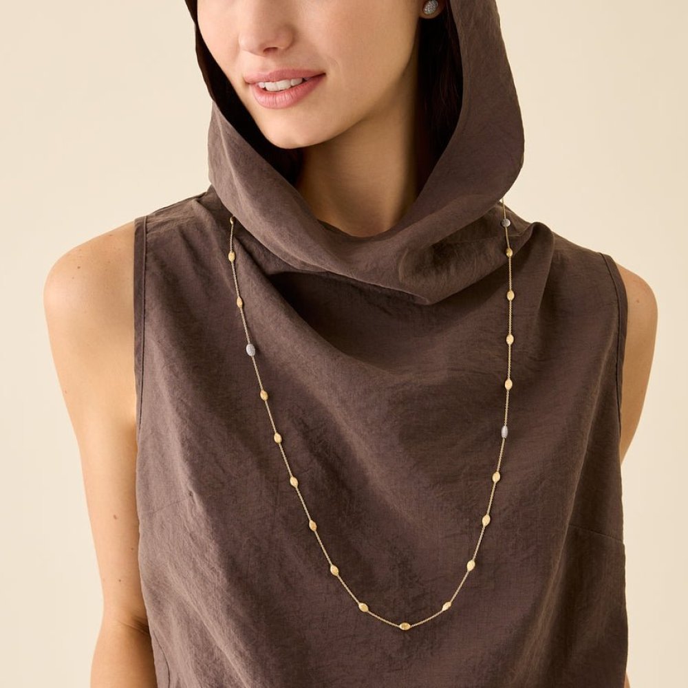 Marco Bicego - Sautoir Con Ovaline - Oro Giallo - Diamanti