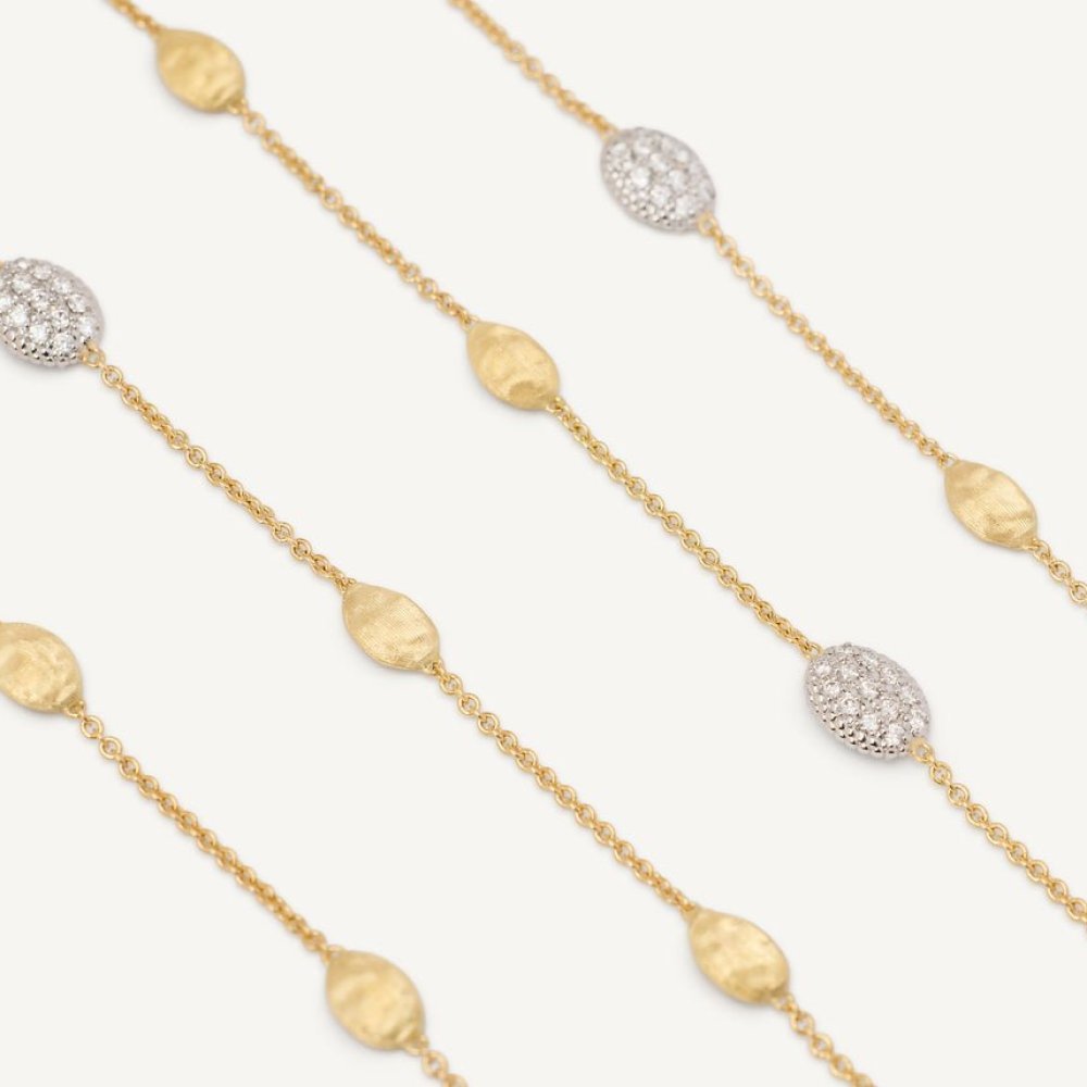 Marco Bicego - Sautoir Con Ovaline - Oro Giallo - Diamanti