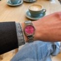 Cluse - Retro 70S Mini Watch - Steel - Fuchsia
