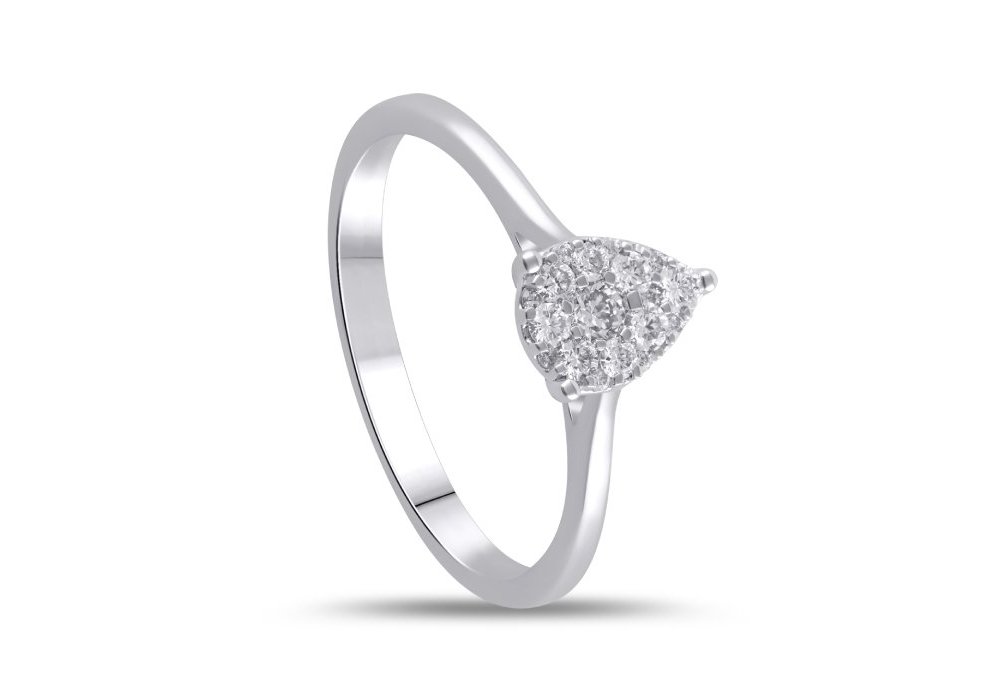 Anello In Oro Bianco Con Diamante - Mosaico S - Salvini